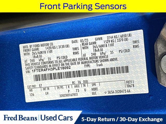 Certified 2023 Ford Ranger XLT w/ Equipment Group 302A High AWD/4WD image 37