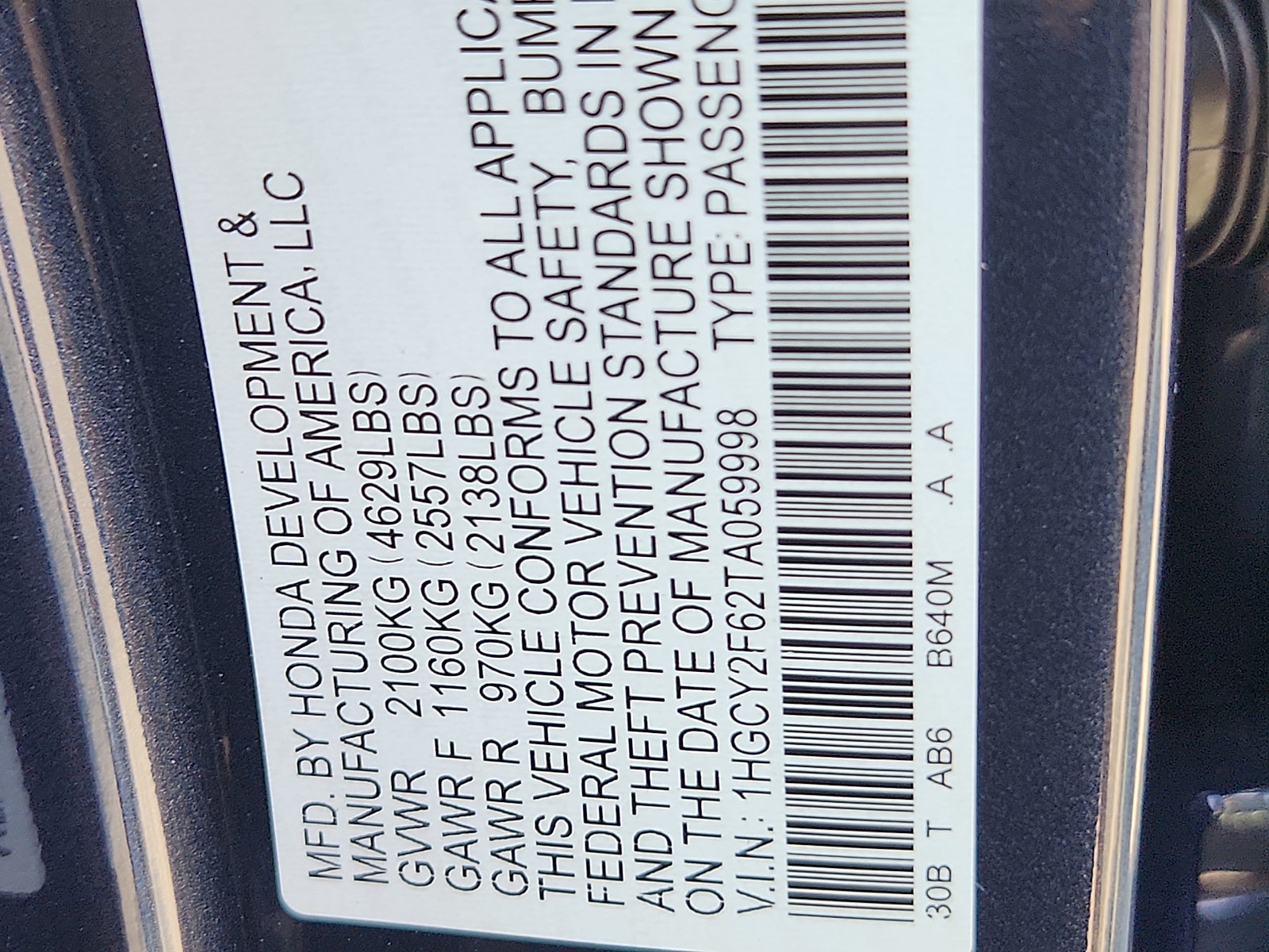 New 2026 Honda Accord EX-L image 18