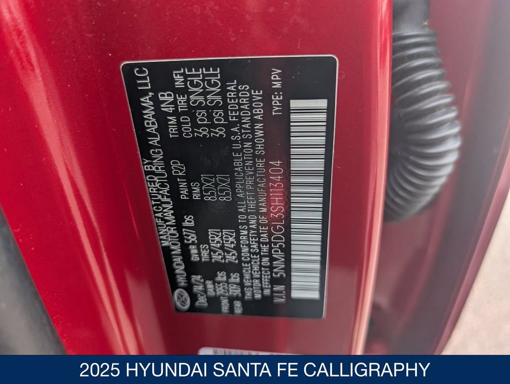 Certified 2025 Hyundai Santa Fe Calligraphy AWD/4WD image 37