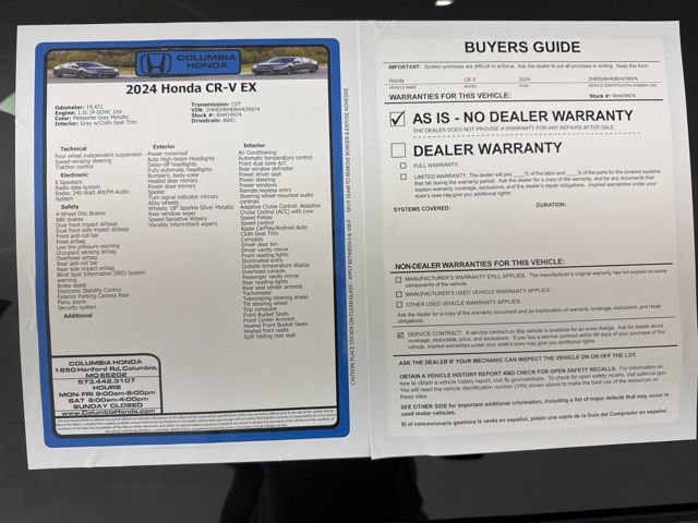 Certified 2024 Honda CR-V EX image 37