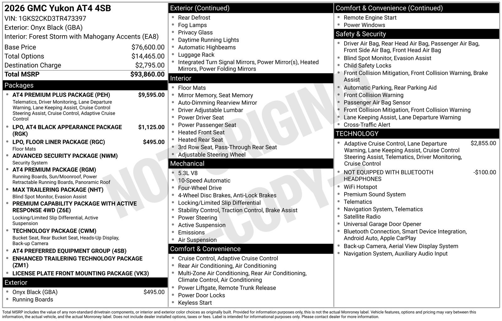 New 2026 GMC Yukon AT4 w/ AT4 Premium Plus Package AWD/4WD image 4