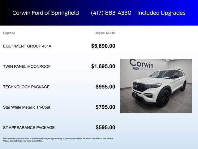 Certified 2024 Ford Explorer ST w/ Equipment Group 401A image 6
