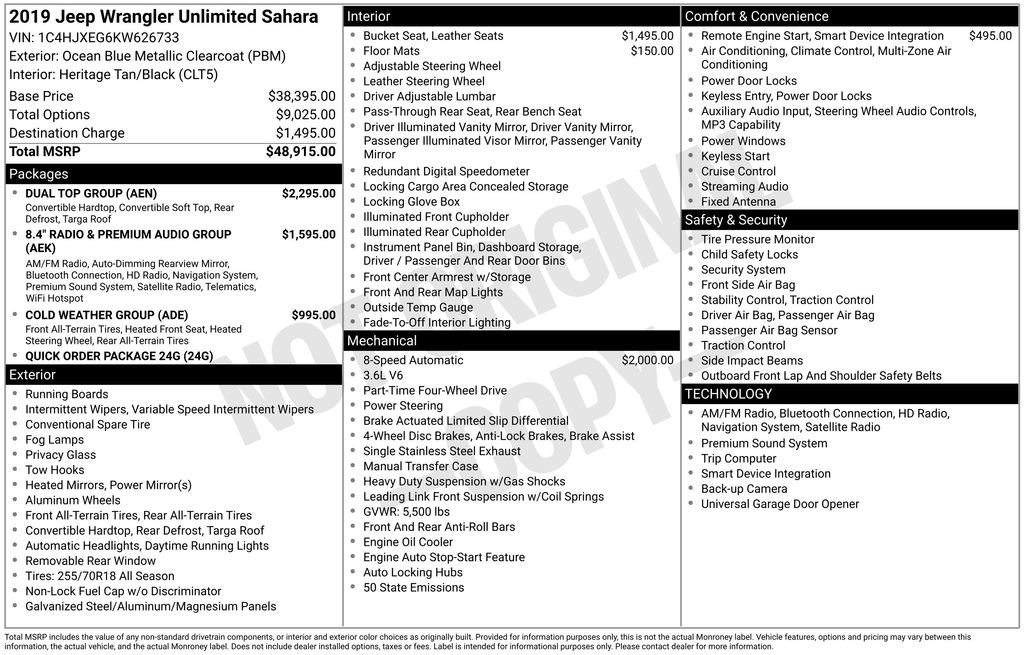 Used 2019 Jeep Wrangler Unlimited Sahara w/ Dual Top Group image 24