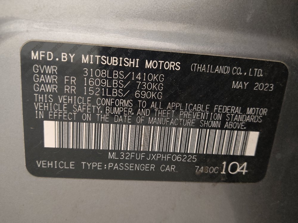 Used 2023 Mitsubishi Mirage G4 LE FWD image 33