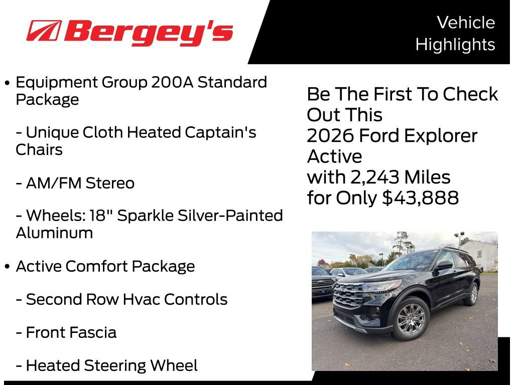 New 2026 Ford Explorer Active w/ Active Comfort Package image 5