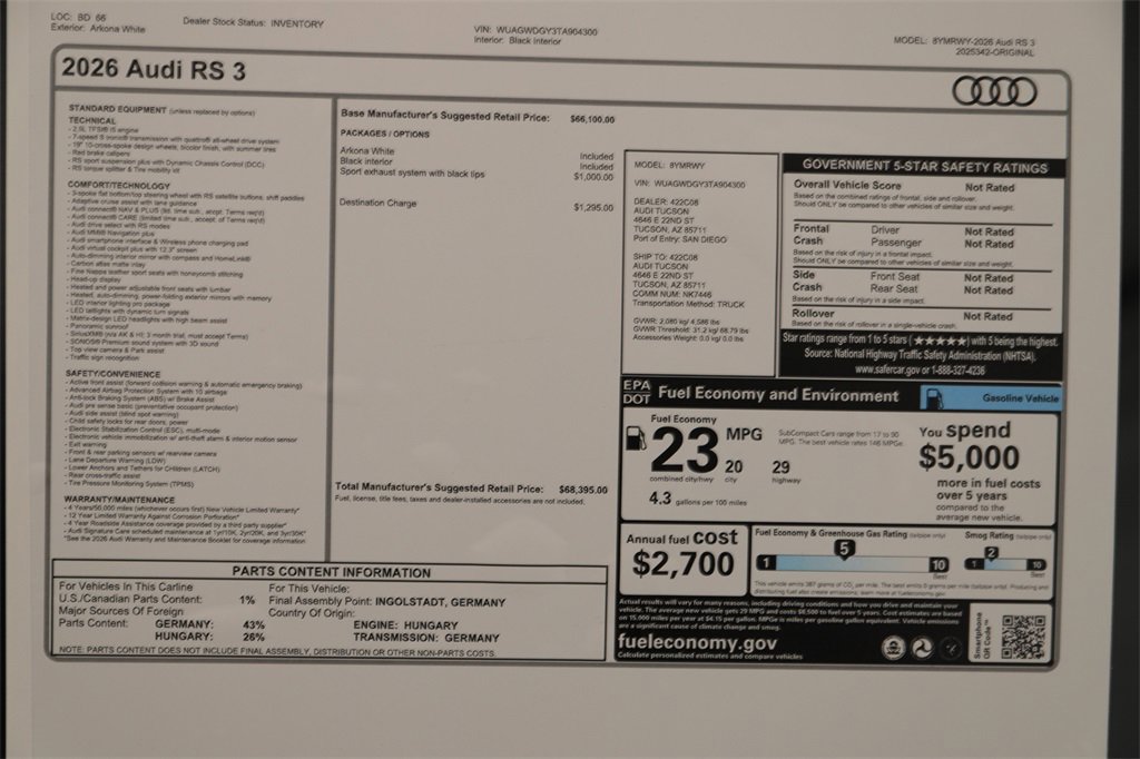 New 2026 Audi RS 3 image 32