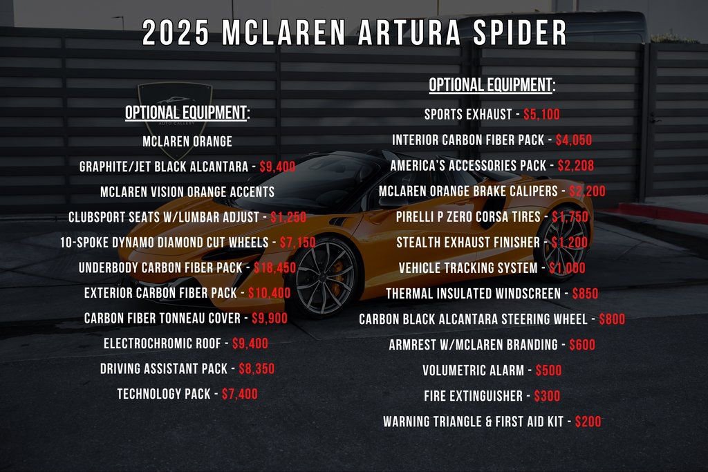 Used 2025 McLaren Artura Spider RWD image 5