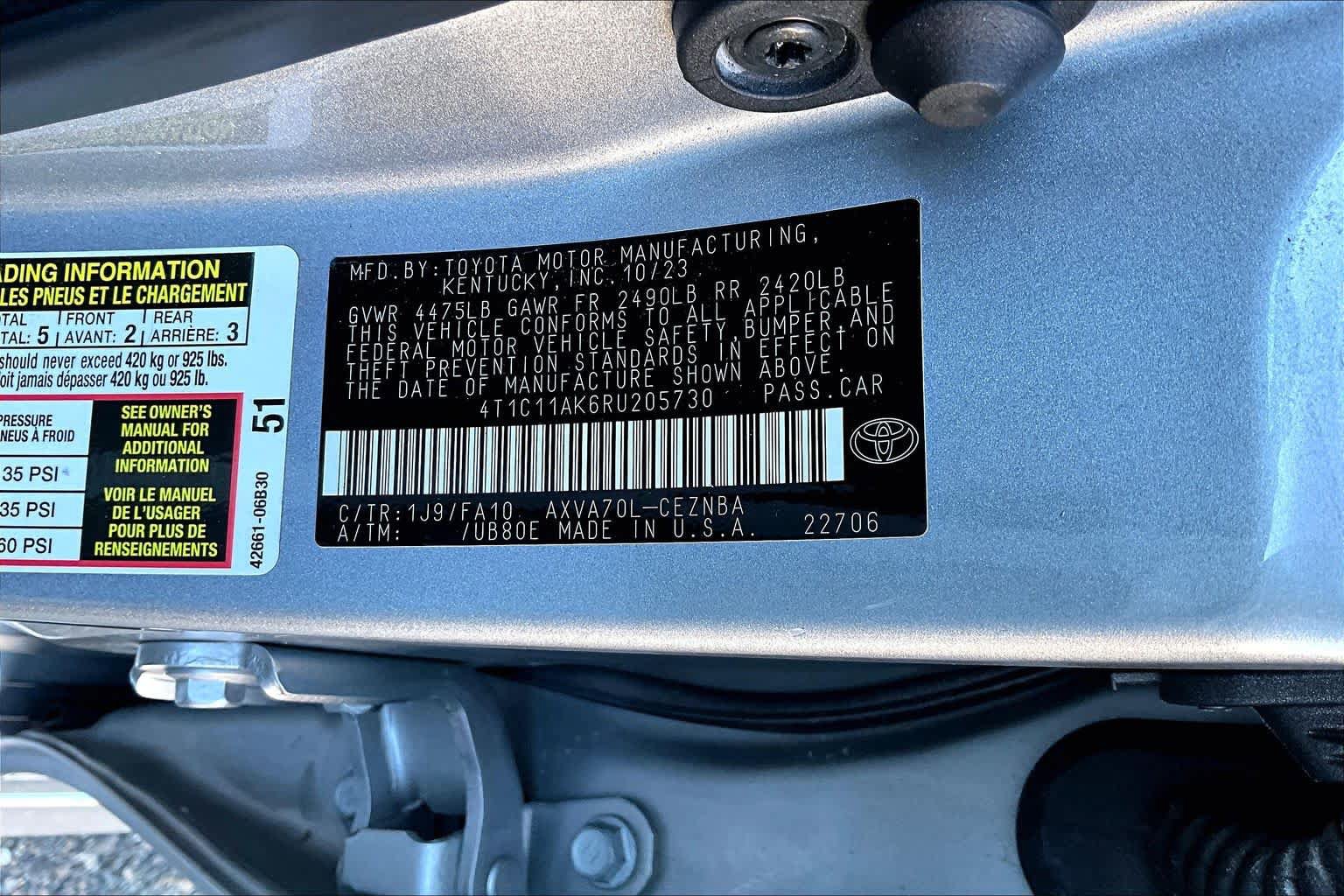 Used 2024 Toyota Camry LE FWD image 36