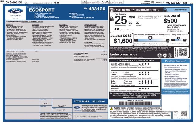 Used 2021 Ford EcoSport S AWD/4WD image 39