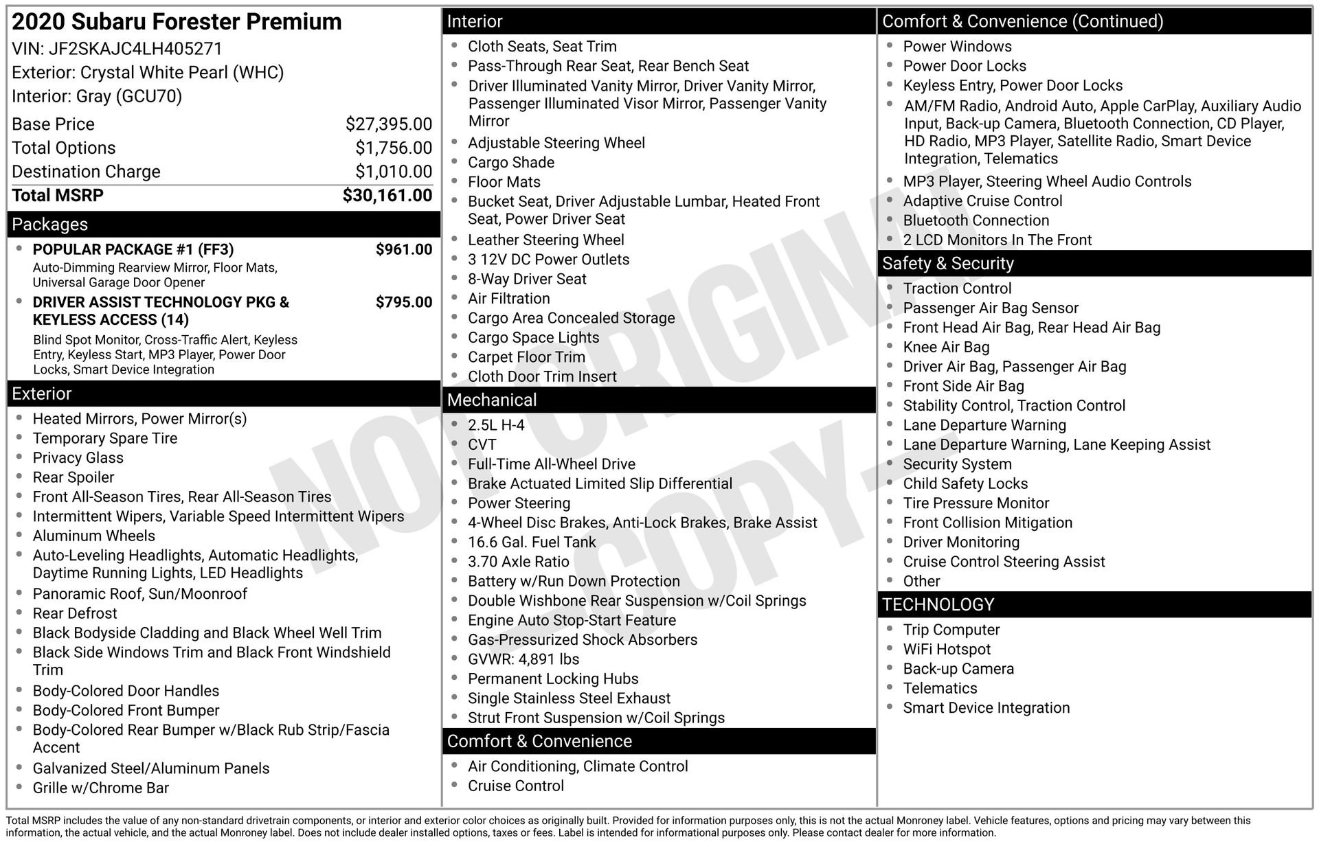 Used 2020 Subaru Forester Premium w/ Popular Package #1 image 5