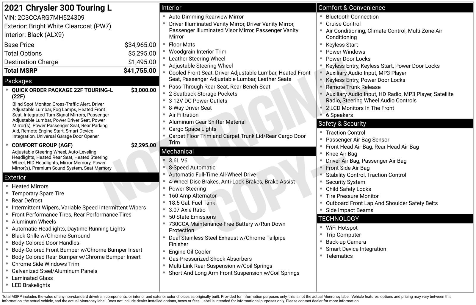 Used 2021 Chrysler 300 Touring L image 7