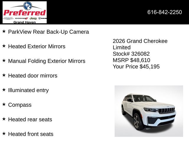 New 2026 Jeep Grand Cherokee Limited w/ Trailer Tow Package image 18