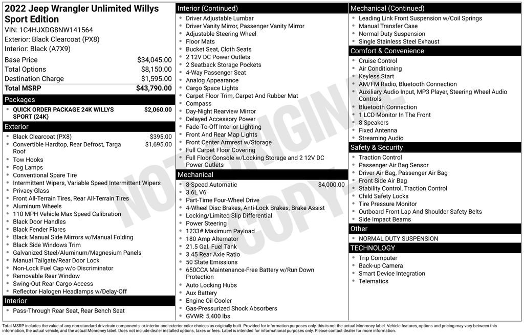 Used 2022 Jeep Wrangler Unlimited Sport image 7