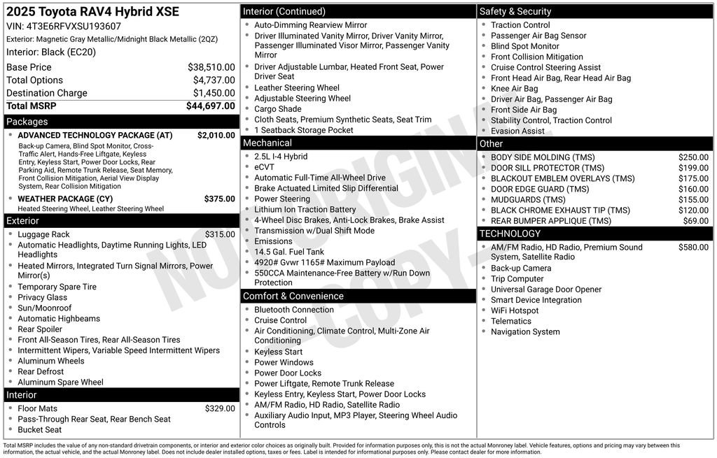 Used 2025 Toyota RAV4 XSE w/ Advanced Technology Package image 32