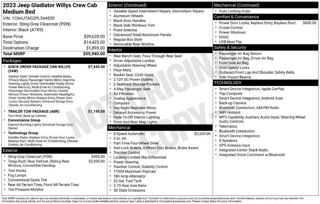 Used 2023 Jeep Gladiator Sport AWD/4WD image 7