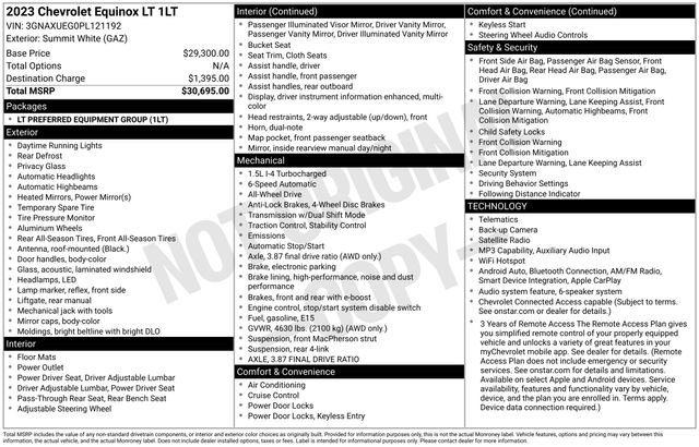 Certified 2023 Chevrolet Equinox LT AWD/4WD image 12