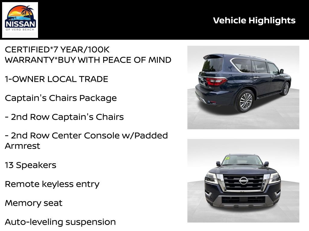Certified 2024 Nissan Armada SL w/ Captain's Chairs Package RWD image 19