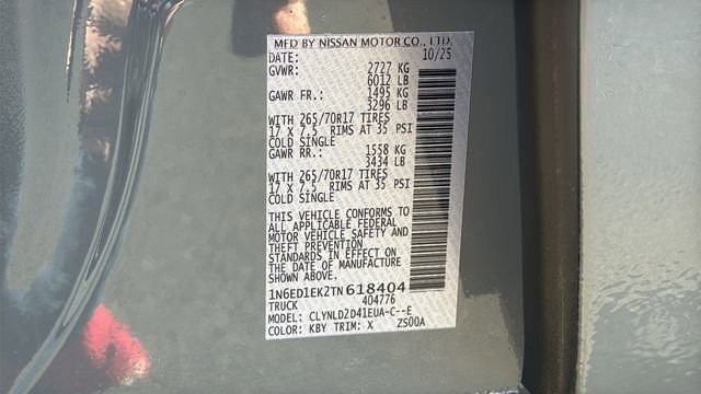 New 2026 Nissan Frontier PRO-4X w/ Pro-4x Convenience Package image 30