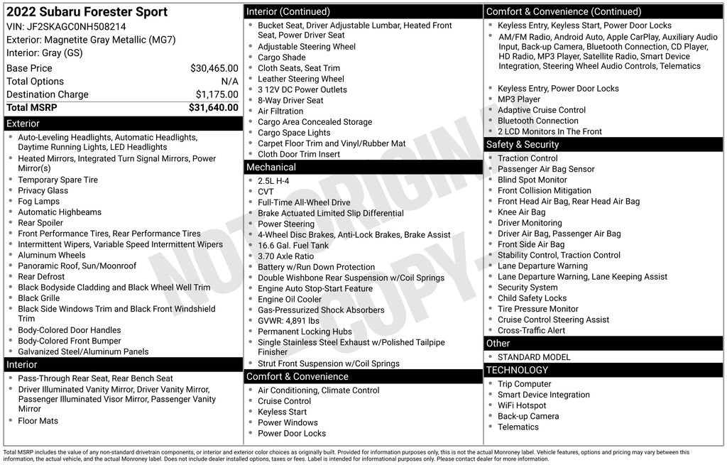 Used 2022 Subaru Forester Sport image 32
