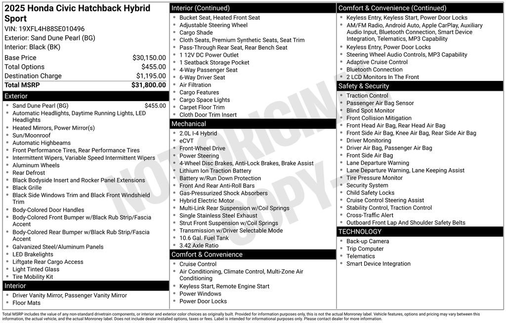 Used 2025 Honda Civic Sport image 41