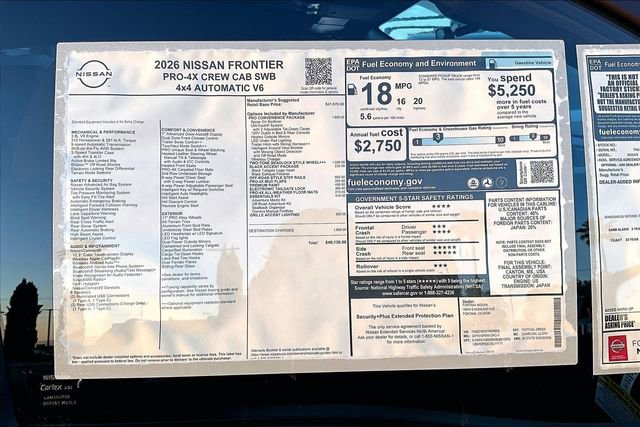 New 2026 Nissan Frontier PRO-4X w/ Pro-4x Convenience Package image 13