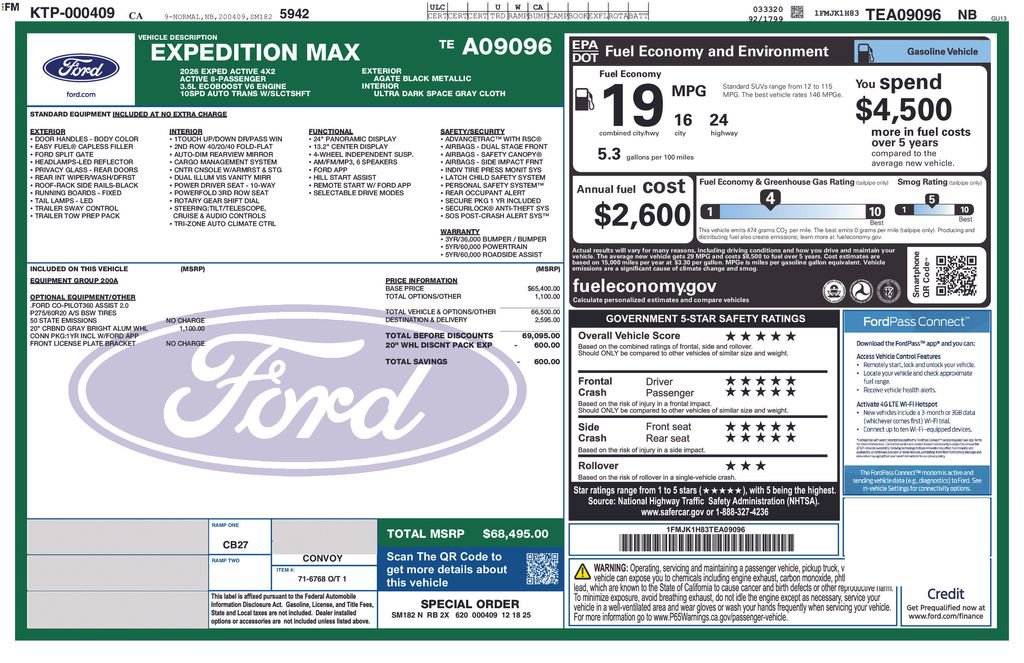 New 2026 Ford Expedition Max Active RWD image 3