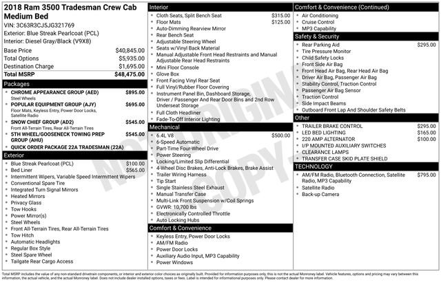 Used 2018 RAM 3500 Tradesman w/ Chrome Appearance Group image 15