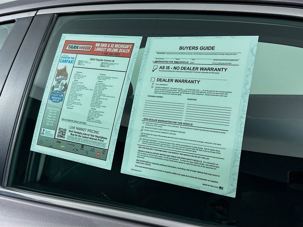 Used 2024 Toyota Camry LE image 13