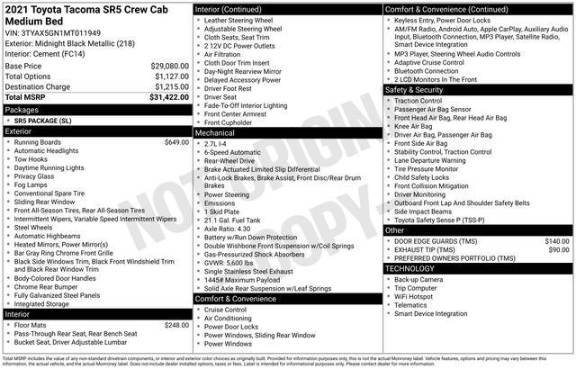 Used 2021 Toyota Tacoma SR5 image 2