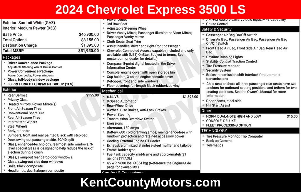 Used 2024 Chevrolet Express 3500 LS