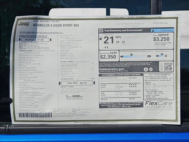 New 2026 Jeep Wrangler Sport image 17