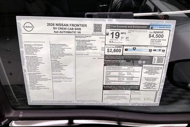 New 2026 Nissan Frontier SV w/ All-Weather Content Package image 39