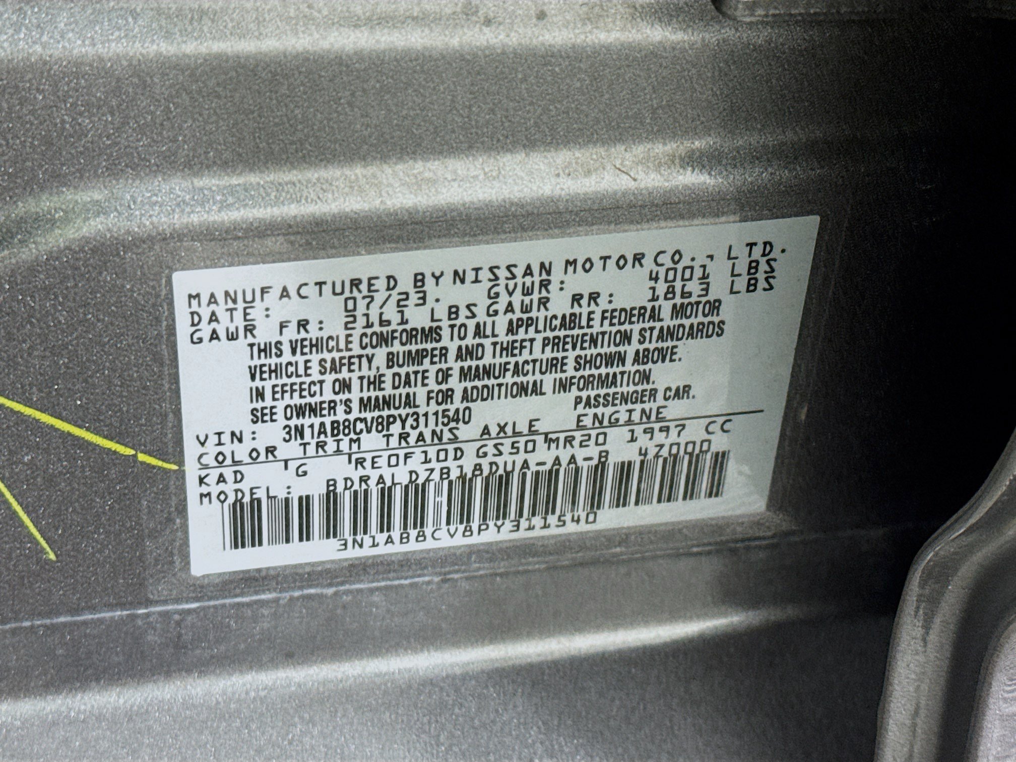 Used 2023 Nissan Sentra SV FWD image 39