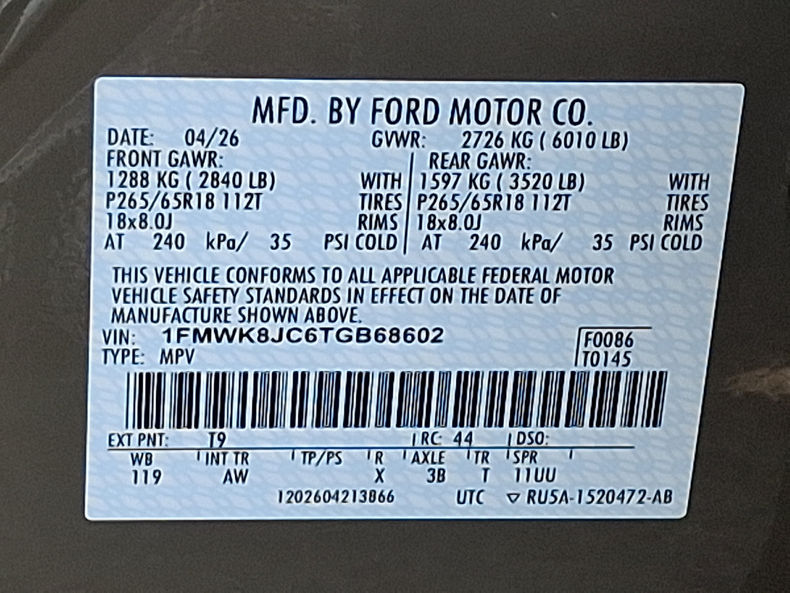 Used 2026 Ford Explorer Tremor w/ Tremor Ultimate Package AWD/4WD image 27