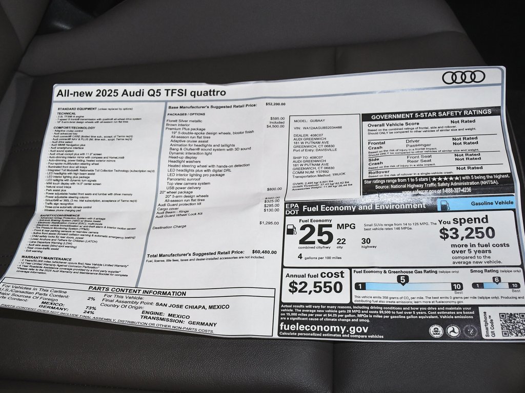 Used 2025 Audi Q5 Premium Plus w/ Premium Plus AWD/4WD image 65
