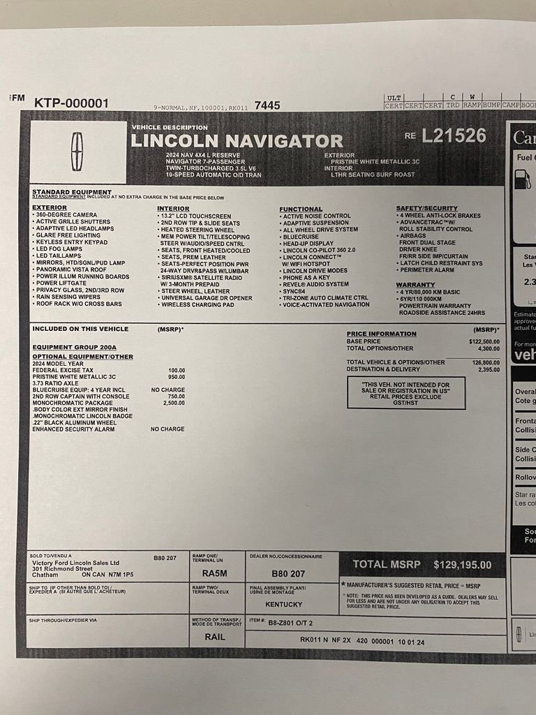 Used 2024 Lincoln Navigator L Reserve w/ Monochromatic Package image 36