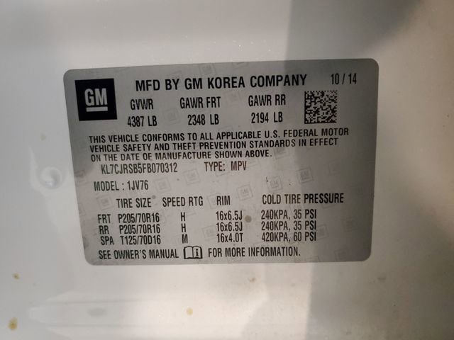 Used 2015 Chevrolet Trax LT w/ LPO, Protection Package image 31