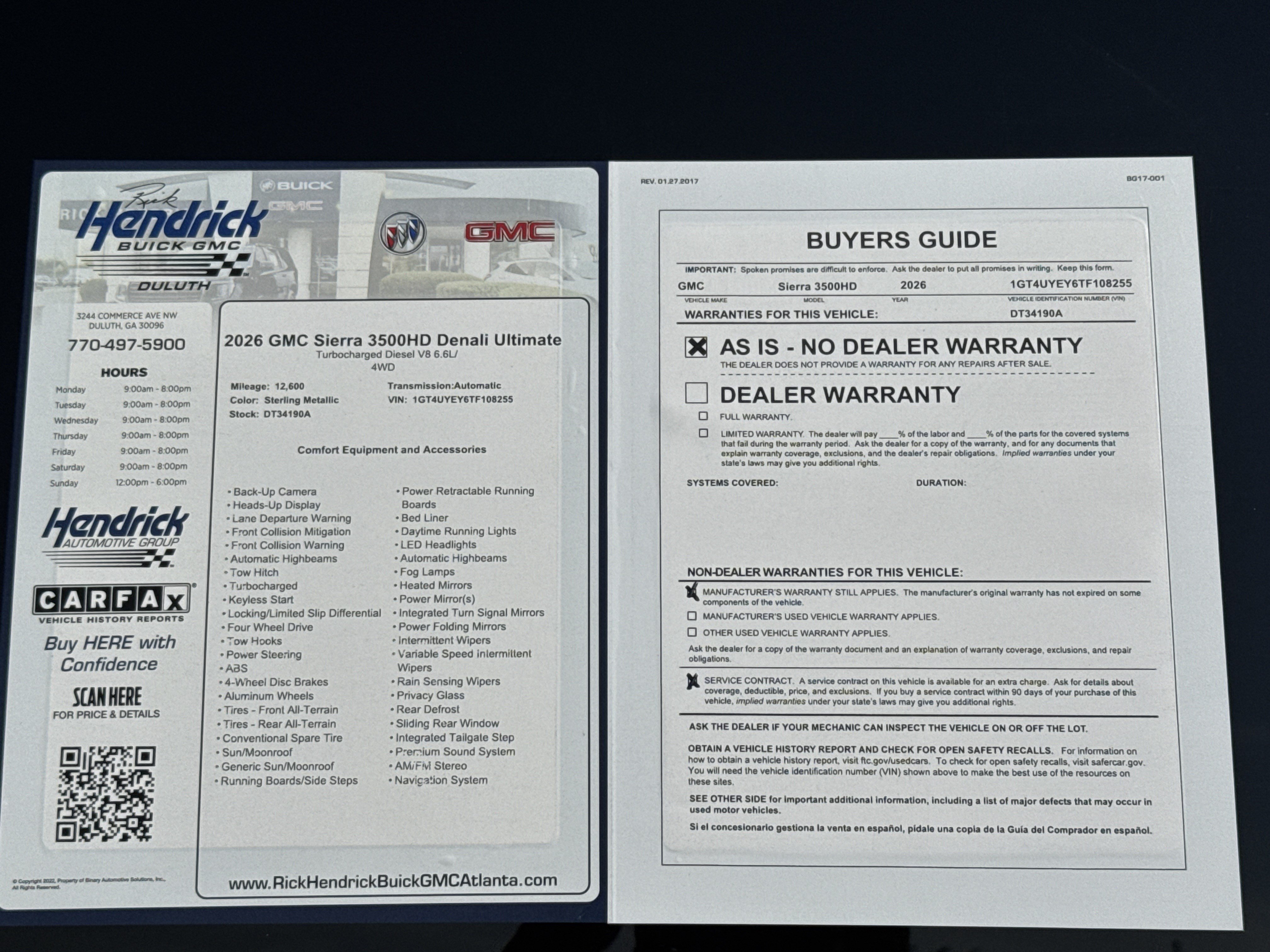 Used 2026 GMC Sierra 3500 Denali Ultimate AWD/4WD image 40