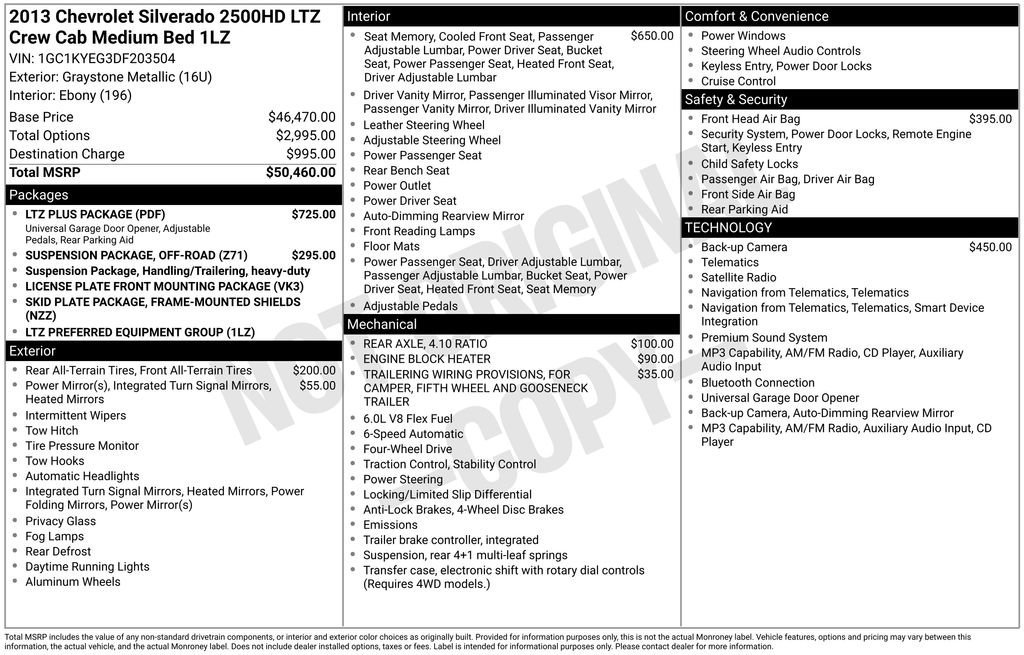 Used 2013 Chevrolet Silverado 2500 LTZ w/ LTZ Plus Package AWD/4WD image 4