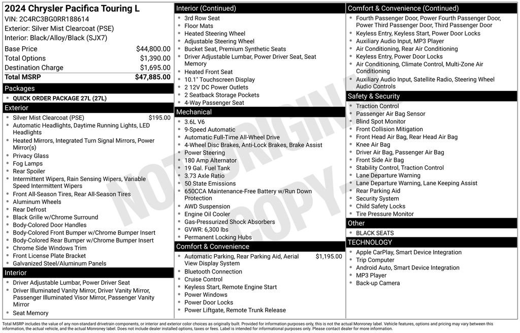 Used 2024 Chrysler Pacifica Touring-L image 31