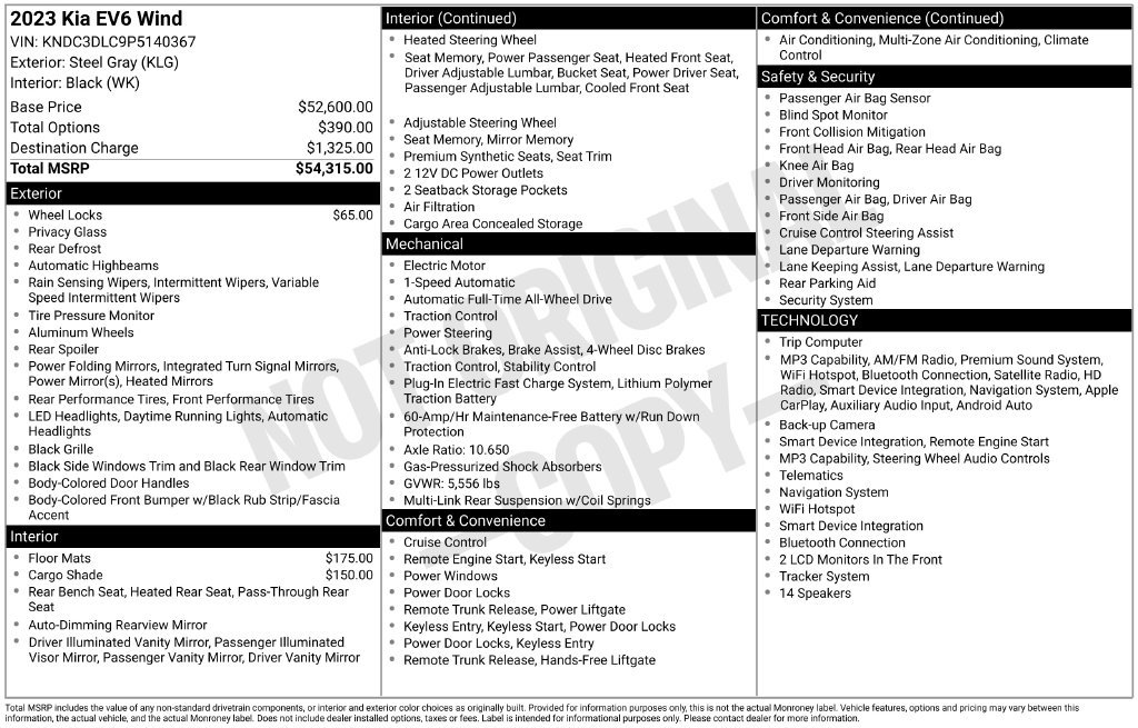 Certified 2023 Kia EV6 Wind AWD/4WD image 13
