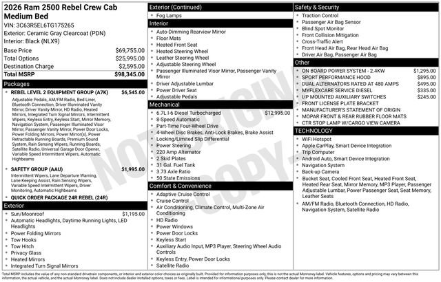 New 2026 RAM 2500 Rebel w/ Rebel Level 2 Equipment Group image 32