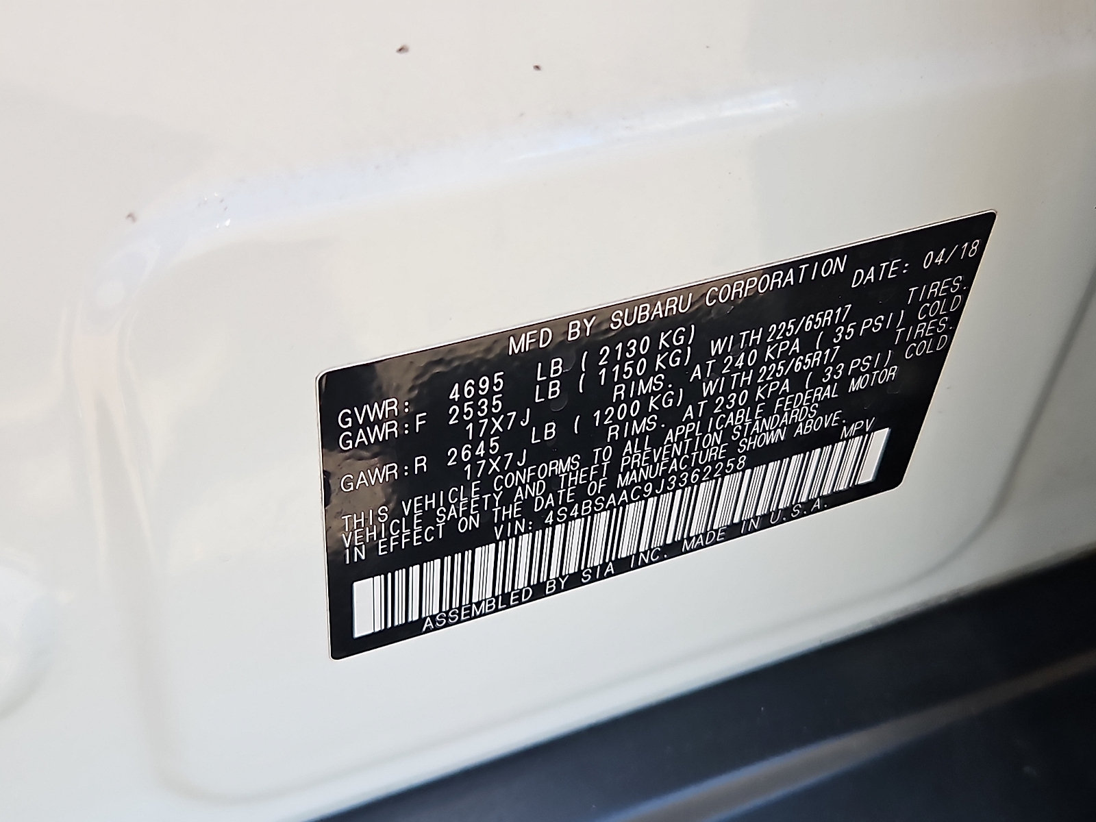 Used 2018 Subaru Outback 2.5i AWD/4WD image 25