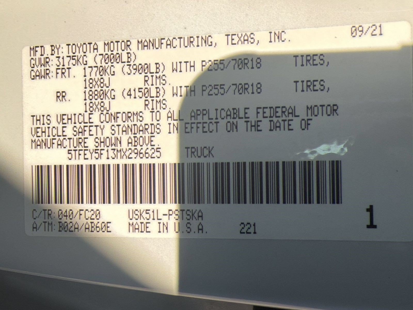 Used 2021 Toyota Tundra SR5 w/ SR5 Upgrade Package RWD image 24