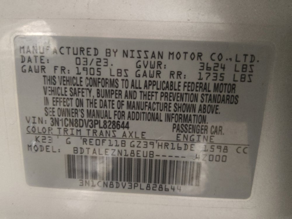 Used 2023 Nissan Versa S w/ Trunk Package FWD image 33
