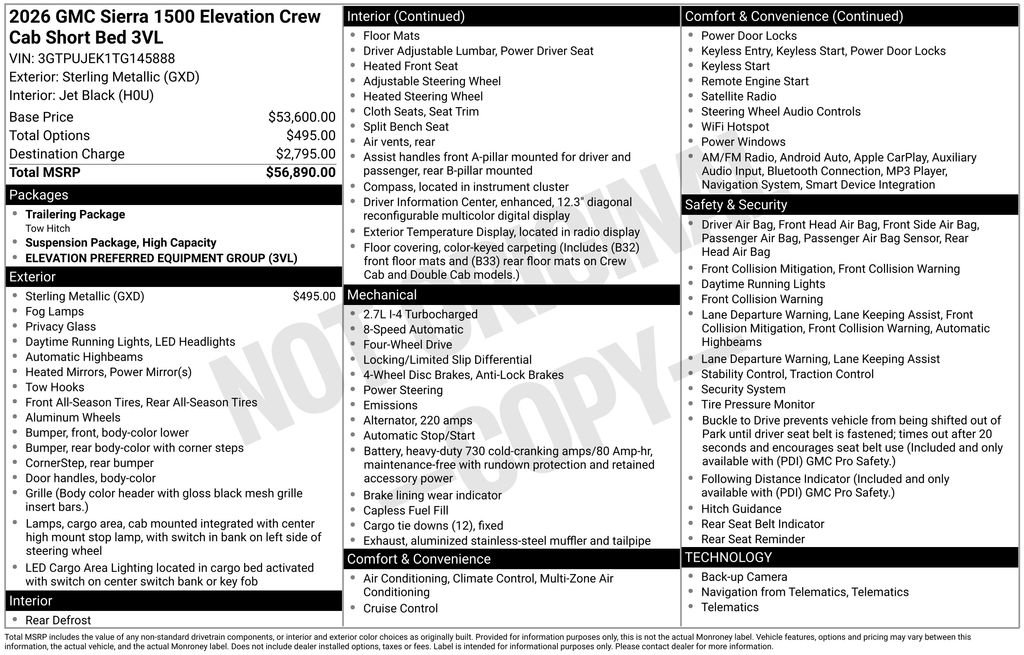 New 2026 GMC Sierra 1500 Elevation image 10