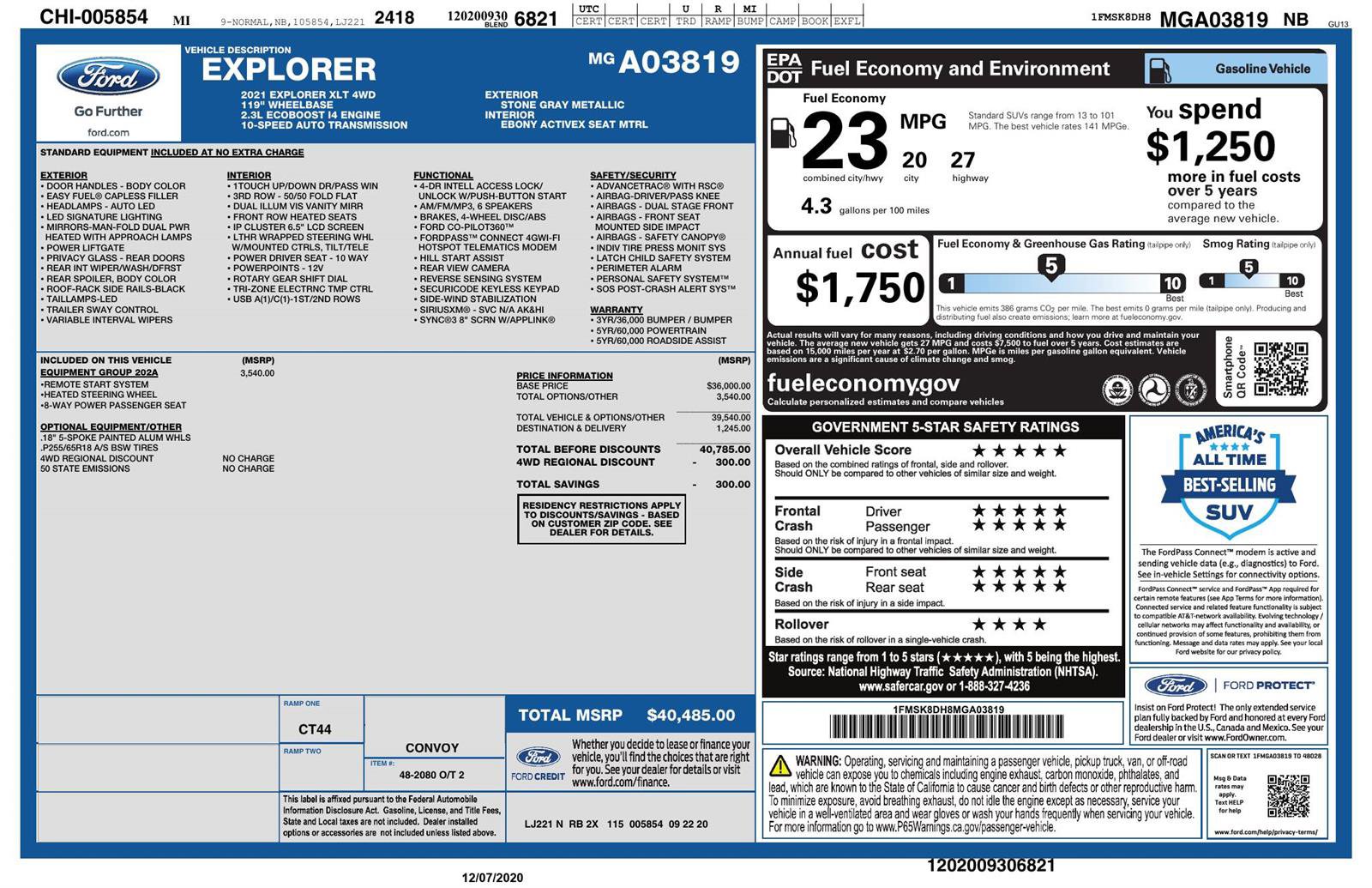 Used 2021 Ford Explorer XLT w/ Equipment Group 202A image 10