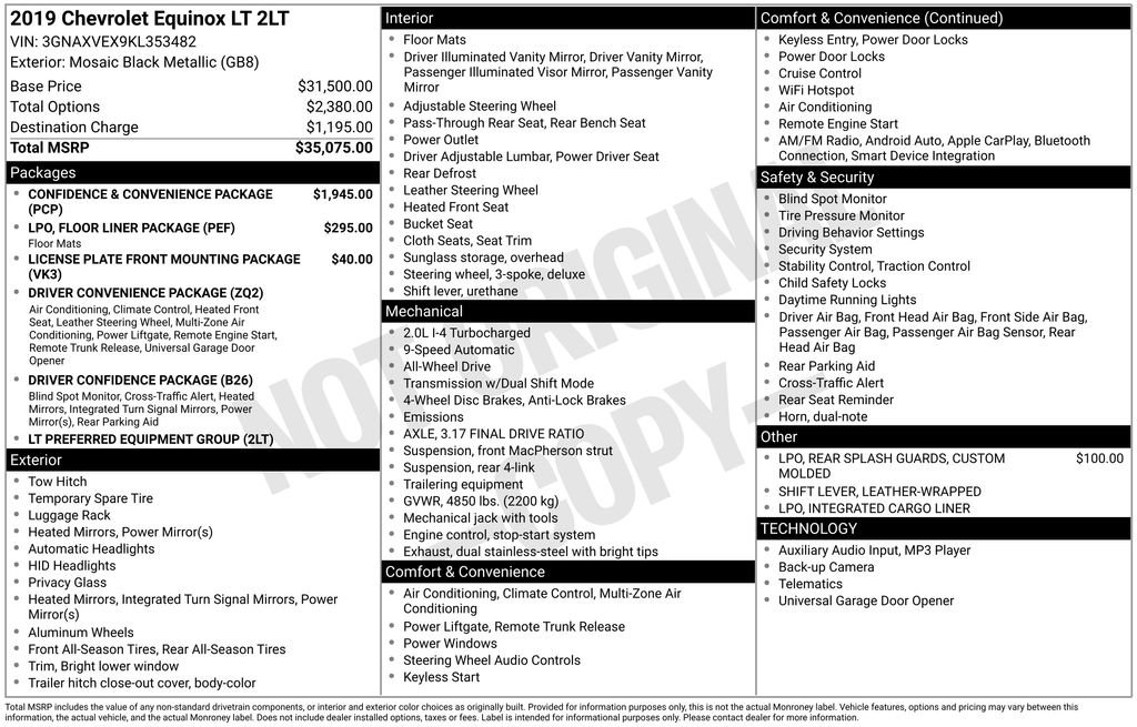 Used 2019 Chevrolet Equinox LT image 32