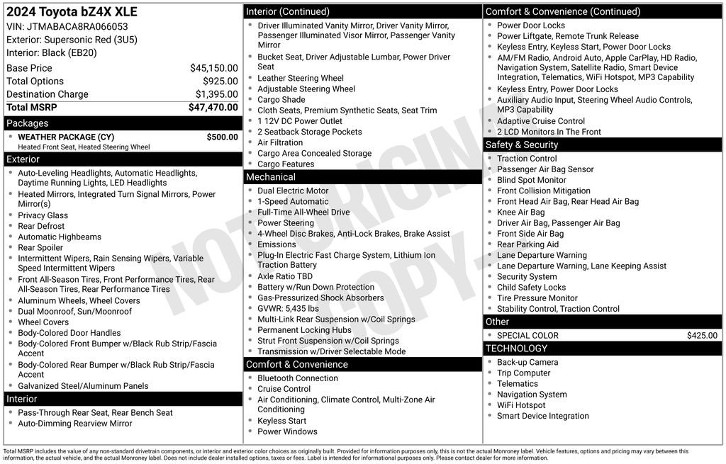 Used 2024 Toyota bZ4X AWD w/ Weather Package image 16