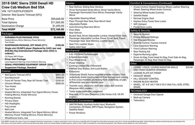 Used 2018 GMC Sierra 2500 Denali w/ Duramax Plus Package image 41